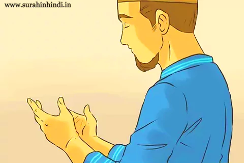 man reciting dua after azan