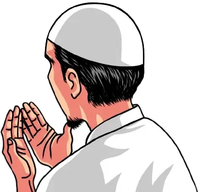 muslim-moslem-man-pray-prayer-dua-drawing-cartoon-vector surah in hindi